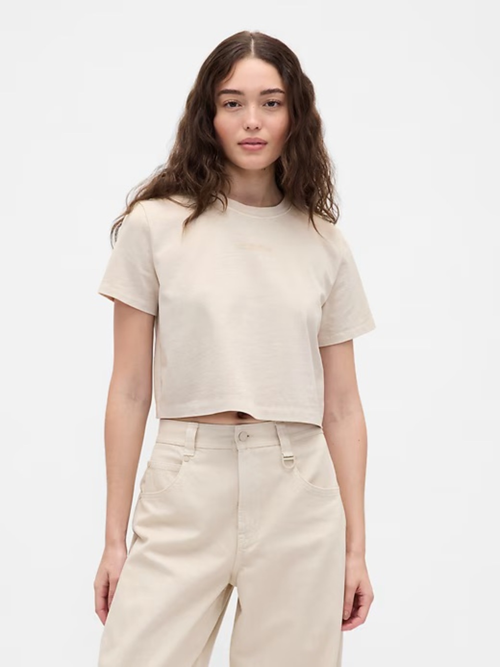Gapx BEIS Organic Cotton VintageSoft Crop
Graphic T-Shirt "Out of Office" Top XS